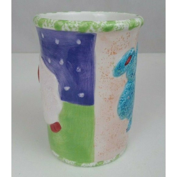 Vintage 2000 Lotus 3D Farm Animals Coffee Cup Mup Bunny Sheep - Picture 2 of 6